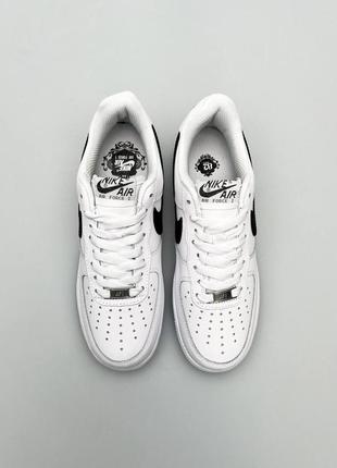 Шкіряні, білі, жіночі кросівки nike air force 1 w4 фото