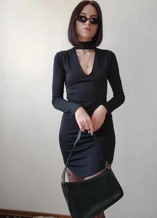 Черное мини платье от plt s4 фото