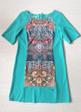 😍👍 2х2!! знижка! відмінне плаття м'ятного кольору з кольоровою вставкою!👍