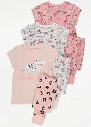 Трикотажна піжама для дівчинки штани футболка george великобританія