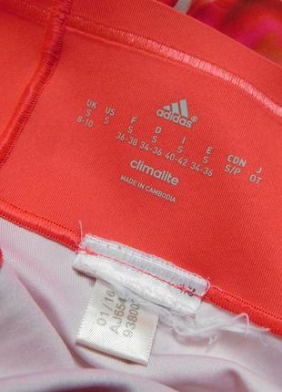 Женские спортивные леггинсы лосины climalite на широкой резинке в принт от adidas5 фото