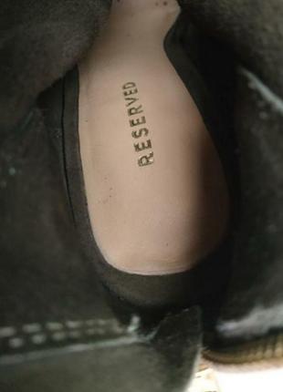 Замшеві черевики босоніжки ботільйони шнуровка замок від reserved7 фото