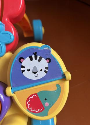Интерактивные ходунки, ходунки-каталка, ходунки-толкатель львёнок от fisher price (сша)