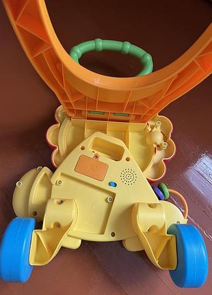 Интерактивные ходунки, ходунки-каталка, ходунки-толкатель львёнок от fisher price (сша)