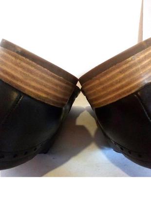 Кожаные закрытые туфли монки на низком ходу от бренда clarks, р.37 код t37048 фото