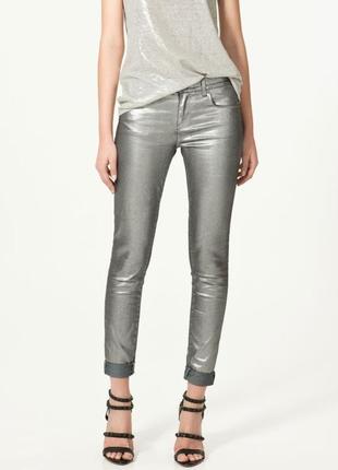 Жіночі брюки металік з напиленням великий розмір батал 48 /50 штани