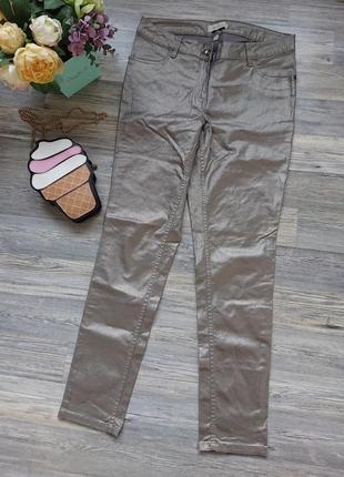 Женские брюки металлик с напылением большой размер батал 48 /50 штаны3 фото