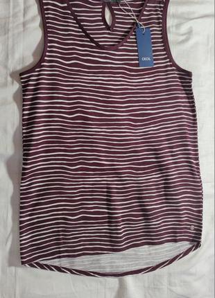 Майка жіноча в смужку вільного крою cecil, розмір xs