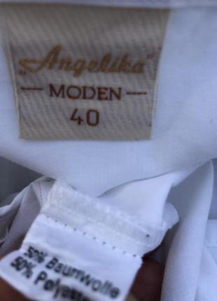 Винтаж,белая блуза с вышивкой,кружево,рубашка,angelika,moden2 фото