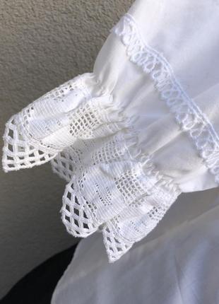 Винтаж,белая блуза с вышивкой,кружево,рубашка,angelika,moden5 фото
