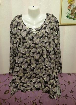 Вискозная блуза большой размер (пог 71 см +) 49