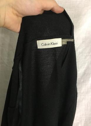 Кардиган накидка чёрная calvin klein кофточка с люрексом укорочённая кроп3 фото