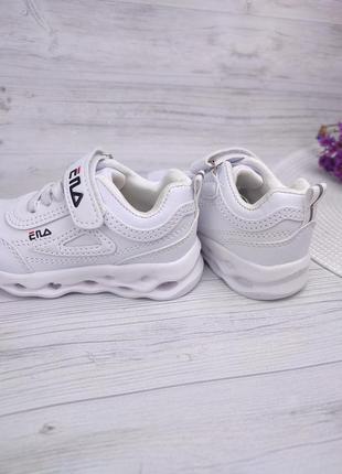 Дитячі білі кросівки ❗уцінка від фірми bbt 👍🏻 fila-кросовочки7 фото