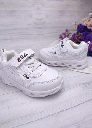 Дитячі білі кросівки ❗уцінка від фірми bbt 👍🏻 fila-кросовочки3 фото