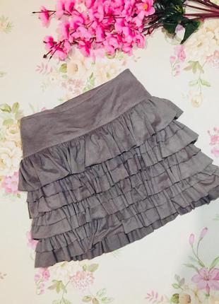 Юбка замшевая / юбочка клеш / юбка под замш nikita