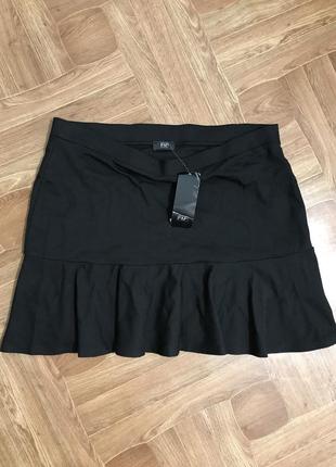 Черная юбка f&f вискоза1 фото