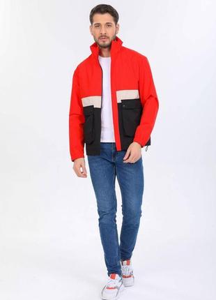 Куртка ветровка мужская демисезонная красная турция / курточка вітровка чоловіча червона турречина2 фото