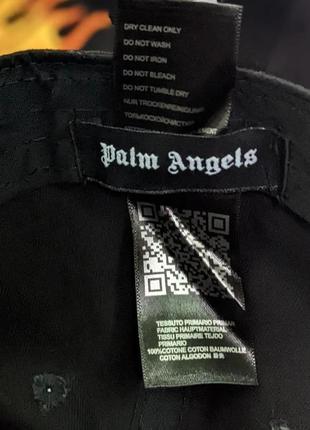 Кепка унисекс с принтом palm angels черная турция бейсболка унісекс с надписью палм ангелс чорна3 фото