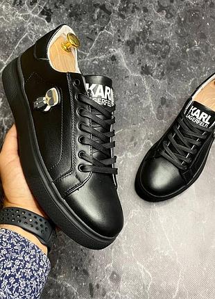 Кеды мужские кожаные karl lagerfeld