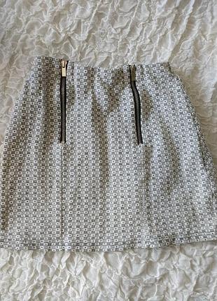 Міні-спідничка з блискавками відмінний склад new look 6/xs