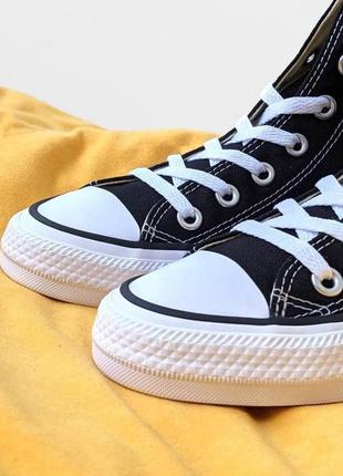 Кеды конверс, хит обуви converse all star высокие черно-белые кеды4 фото