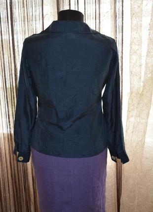 Шелковая блузка с перламутровыми пуговицами на жару3 фото