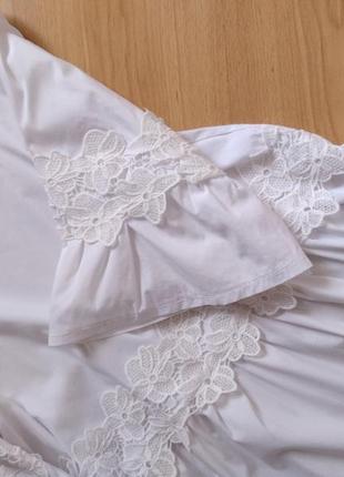 Шикарная белоснежная блуза-разлетайка. италия5 фото