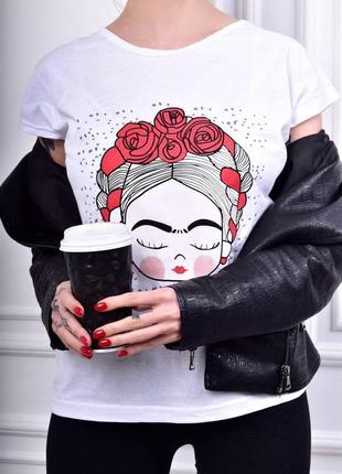 Футболка 👕з принтом frieda kahlo