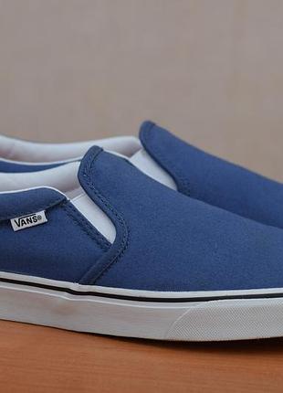 Мужские синие кеды, слипоны vans, ванс, 44.5 размер. оригинал