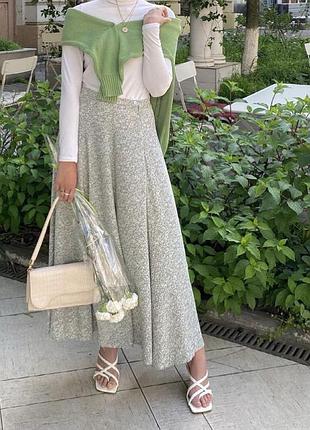 Спідниця максі в квіточку