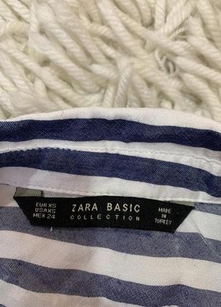 Сорочка zara жіноча стильна класна в смужку натуральна модна стильна красива4 фото