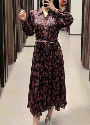 Сукня міді, трапецієвидне плаття з поясом.8 фото