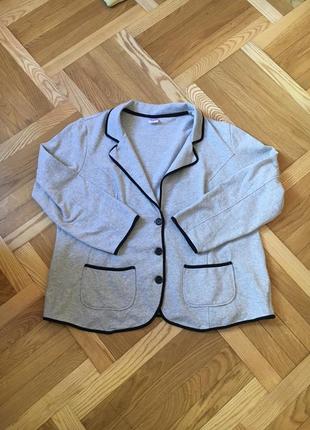 Батал большой размер стильный серый  жакетик блейзер пиджак пиджачек жакет6 фото