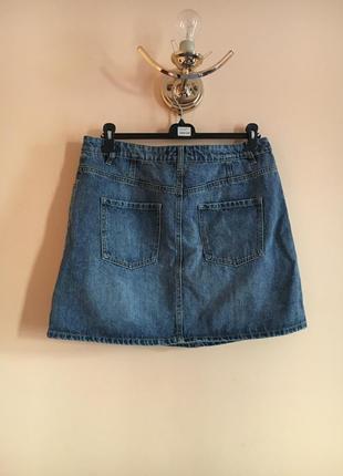 Батал большой размер новая мини джинсовая спидниця юбка юбочка5 фото
