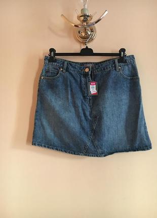 Батал большой размер новая мини джинсовая спидниця юбка юбочка1 фото