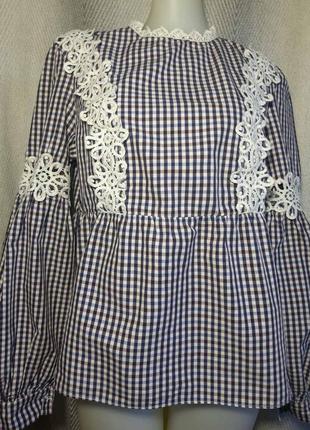 100% коттон блузка женская натуральная кружево кружевная блузка рубашка вышиванка.фотосессия1 фото