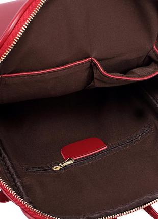 Женский красный кожаный рюкзак уценка9 фото