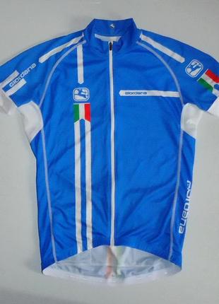 Велофутболка велоджерси giordana italy jersey синя (l)