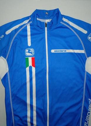 Велофутболка велоджерси giordana italy jersey синяя (l)3 фото