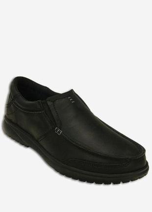 Мокасины crocs men's shaw leather loafer