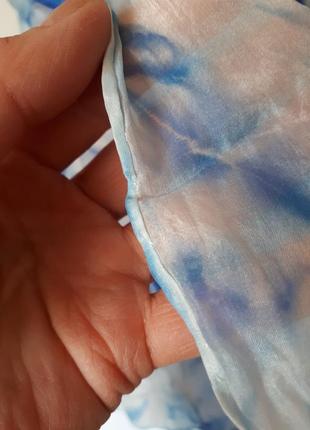 Шовковий шарфик ручної забарвлення 📌шов роуль📌arty's(40 см 145 см)3 фото