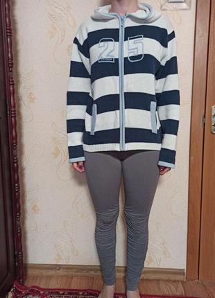 Кофта в'язана на блискавці з капюшоном 2