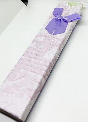 Коробочка для украшений под браслет или цепочку фиолетовая "цветы"