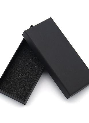 Коробка-футляр для подарка, подарочная коробка, прямоугольная, 12*5.2*2.1 см (черная)3 фото