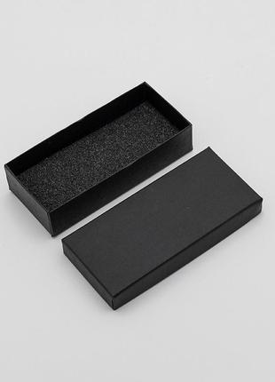 Коробка-футляр для подарунка, подарункова коробка, прямокутна, 12*5.2*2.1 см (чорна)1 фото