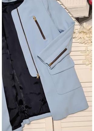 Стильный пиджак пальто zara на молнии с карманами3 фото