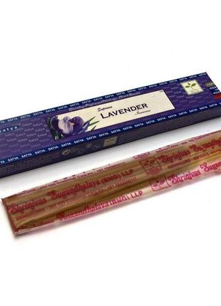 Пилкові пахощі лаванда (lavender satya), аромапалички для релаксу