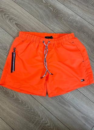 Мужские брендовые плавательные оранжевые шорты