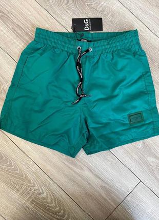 Мужские брендовые плавательные шорты зеленые