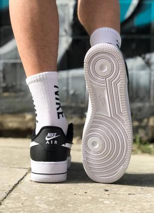 Кроссовки nike air force black white7 фото